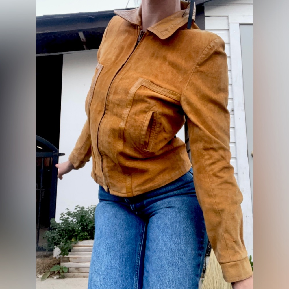 Victoria leather crop jacket